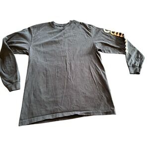 Carhartt Mens Long Sleeve Graphic Logo T-Shirt Black Size M Cotton